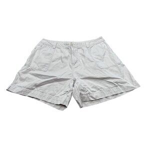 Dressbarn Khaki Chino Casual Shorts Womens Size 16 Cotton